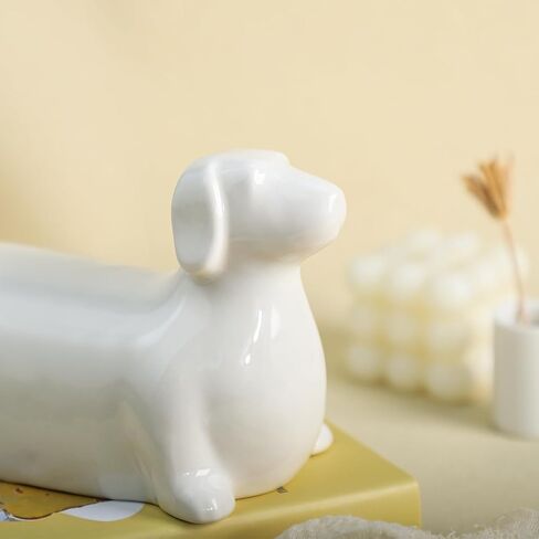 طبق زبدة سيراميك على شكل جناح كولياس ثلاثي الأبعاد من Dachshund مع غطاء زبدة حافظة زبدة صينية للمطبخ كونترتوب Dachshund نمط زبدة Crock Keeper Saver in Kuwait