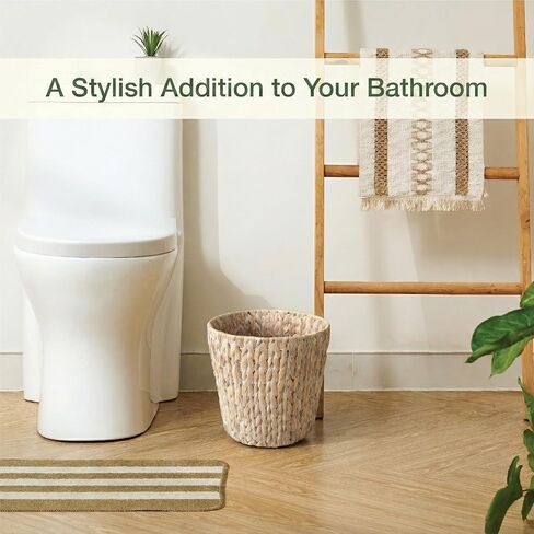 84ECO 2-Pack White Wicker Trashs Can for Bathroom, Bedroom, Office in Saudi Arabia