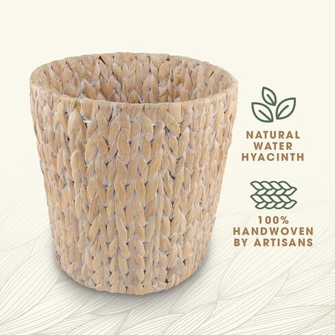 84ECO 2-Pack White Wicker Trashs Can for Bathroom, Bedroom, Office in Saudi Arabia
