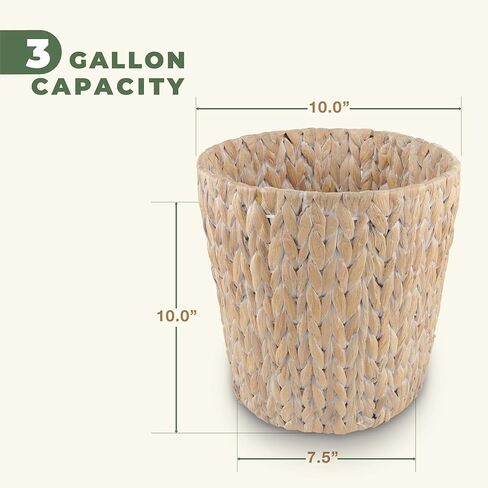 84ECO 2-Pack White Wicker Trashs Can for Bathroom, Bedroom, Office in Saudi Arabia