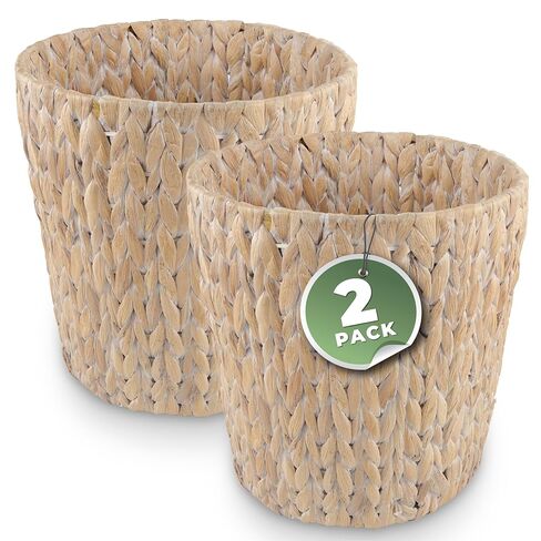 84ECO 2-Pack White Wicker Trashs Can for Bathroom, Bedroom, Office in Saudi Arabia