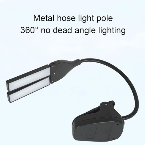 مصباح قراءة LED بضوء البيانو قابل لإعادة الشحن مع 3 مستويات سطوع 28 مصباح LED USB شحن خرطوم معدني مرن لحامل الموسيقى in Kuwait