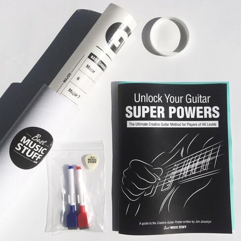 The Creative Guitar Poster + Unlock Your Guitar Super Powers Book + Guitar Cheatsheets Bundle (3 Pack) in Saudi Arabia