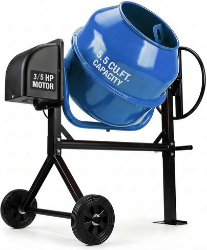 Tabu 5.0 cu.ft. خلاط الأسمنت الكهربائي ، خلاط الخرسانة المحمولة ، خلط الملاط للبذور/الجص ، أدوات خلط الأسمنت القائمة بذاتها مع عجلات للجص ، البرتقالي in Kuwait