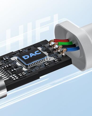 USB -C إلى 3.5 مم محول AUX AUX - 384 كيلو هرتز Hi -Fi Stereo و 60 واط شحن سريع الشحن - النوع C إلى سلك مقبس سماعة الرأس لـ iPhone 16 15 Samsung Galaxy S25 S24 S23 S22 Plus Pro Max Ultra Pixel ipad in Kuwait