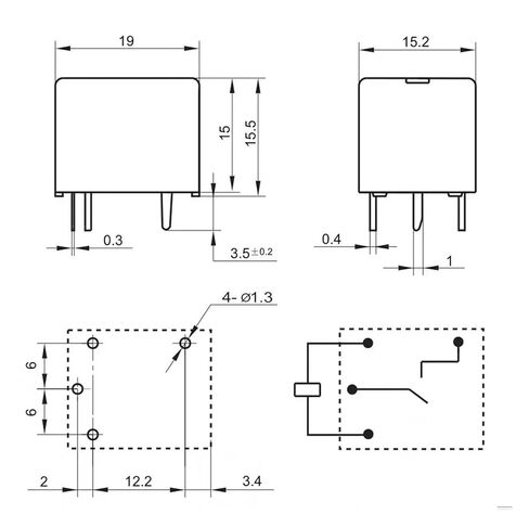 HZ73-1A5S DC5V (T73-1A-5V-10A) تتابع 4 دبوس in Kuwait