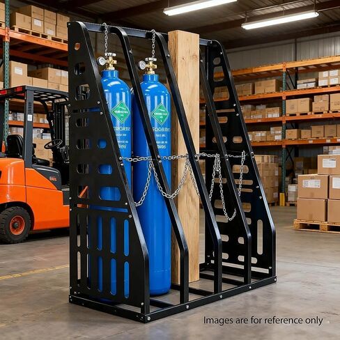 Steel Vertical Long Parts Storage Rack, Lumber Storage Rack 1500 LBS Capacity, Heavy Duty Standing Bar Rack with Safety Chain for Garage Workshop Factory, 4 Bays, Black, in Saudi Arabia