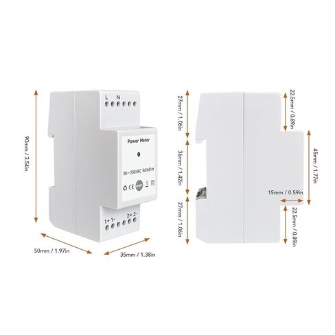 Smart Energy Meter, Stream Knife with App Control, Support Voice, 2x750a Bracket, 90-250VAC in Saudi Arabia