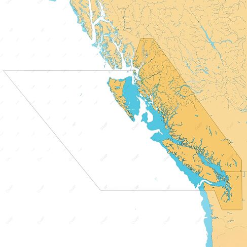 C-MAP Reveal Coastal - British Columbia and Puget Sound, Map Card for Marine GPS Navigation in Kuwait