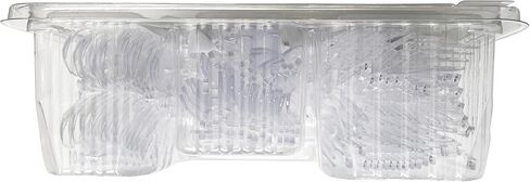 Diamond® All Occasion Clear Plastic Cutlery Set – 192 Count (64 Forks, 64 Spoons, 64 Knives), Disposable Utensils, Durable Polystyrene, Reusable Tray, Made in USA in Saudi Arabia