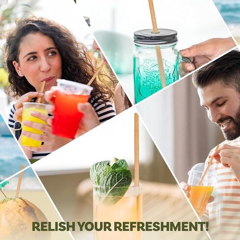 Weemium Sugarcane Straws [300 Pack] 8.25" | FSC Certified 100% Compostable Straws Disposable for Warm and Cold Drinks | Plastic-free & Biodegradable Packaging | Eco friendly made with Sugarcane Fiber in Saudi Arabia