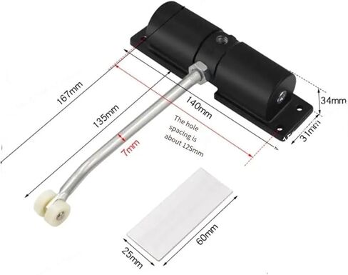 Adjustable Heavy Duty Metal Door Closer for 180 Degree hinged Doors - Silent Operation in Saudi Arabia