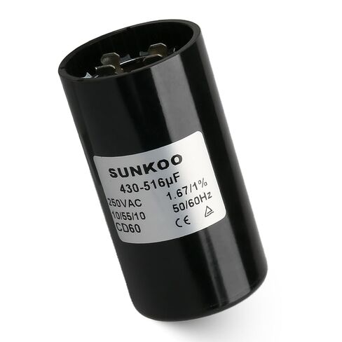 CD60 Motor Start Capacitor, 124–149 uF, 220–250VAC, 50/60Hz, Round Start Capacitor for AC Motor, Air Compressor, Well Pump, Pool Pump in Saudi Arabia