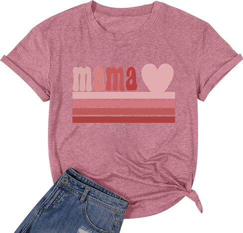 قمصان Best Mom Ever للنساء مضحكة ولطيفة ومطبوعة برسومات الفراشة على شكل فراشة، تي شيرت صيفي كاجوال بأكمام قصيرة in Kuwait