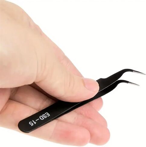 6pcs Stainless Steel Tweezers Precision Curved Tools for Maintenance, Industrial Repair, Home Working & Model Making in Saudi Arabia