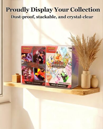 PKMN TCG Booster Bundle Case - 12 Pack | 0.5mm Rigid PET Protector , Dust-Proof & Crush-Resistant with UV Blocking Clear Display(Box Not Included) in Saudi Arabia