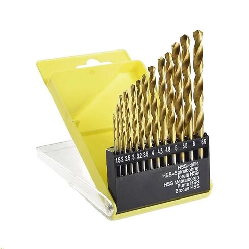 13Pcs Multi-Material Drill Bit Set Hex Shank Masonry Bits for Concrete, Tile, Glass Metal Drilling (3/16" to 1/2" Size Range) (Gold) in Saudi Arabia