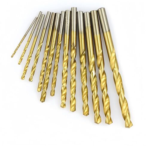 13Pcs Multi-Material Drill Bit Set Hex Shank Masonry Bits for Concrete, Tile, Glass Metal Drilling (3/16" to 1/2" Size Range) (Gold) in Saudi Arabia
