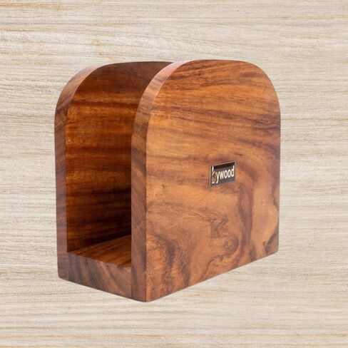 Napkin Holder for Table, Modern Brown Rosewood, Minimalist Design, Vertical Standing Paper Napkin Storage in Saudi Arabia