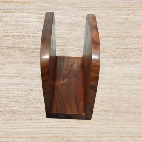 Napkin Holder for Table, Modern Brown Rosewood, Minimalist Design, Vertical Standing Paper Napkin Storage in Saudi Arabia
