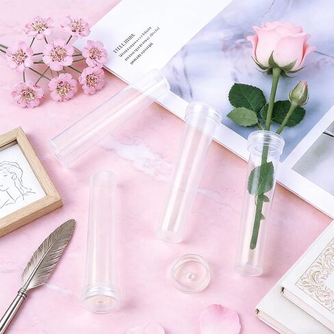 DAJAVE 100 Pack Floral Water Tubes 60 ML 4.3 Inch Plastic Water Tubes for Flowers, Clear Flower Vials with Caps for Fresh Flower Arrangements in Saudi Arabia