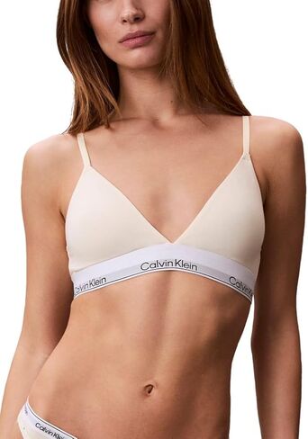 Calvin Klein Womens Icon Cotton Modal Lightly Lined Triangle Bralette in Kuwait