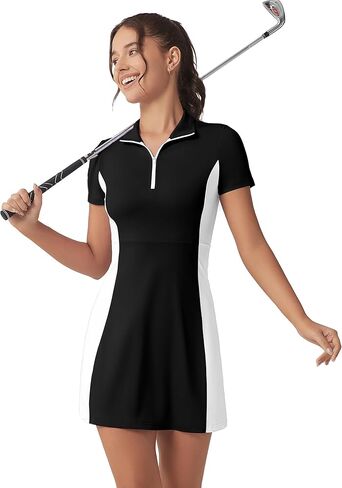 Tennis Dress for Women Summer Tennis Golf Dresses for Workout Athletic(Black,XXL) in Saudi Arabia
