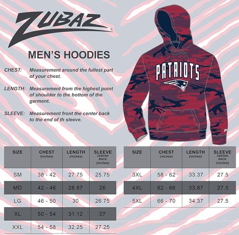 Zubaz NFL Men's All-Over Print Hoodie (Small - 5XL) in Saudi Arabia