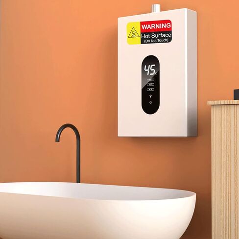 Wootile 1 x 2 Inch Hot Surface Warning Labels - Do Not Touch, Caution - 500 Red Fluorescent Hot Flame Stickers - Waterproof Vinyl Labels in Saudi Arabia