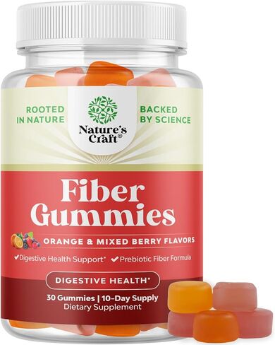 Tasty Prebiotic Fiber Gummies for Adults - High Fiber Supplement Gummies Vitamins for Adults with Prebiotic Soluble Chicory Root for Immunity and Digestive Support - Non GMO Vegan Halal 60 Count in Saudi Arabia