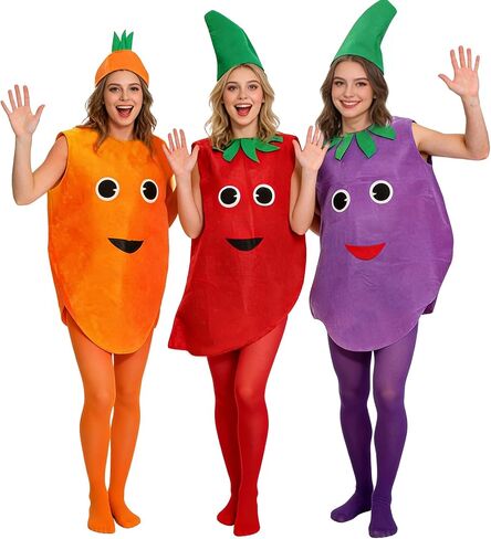 مجموعة زي الفاكهة الموز والفراولة والتفاح بدلة تنكري للبالغين ملابس طعام مضحكة للحفلات in Kuwait