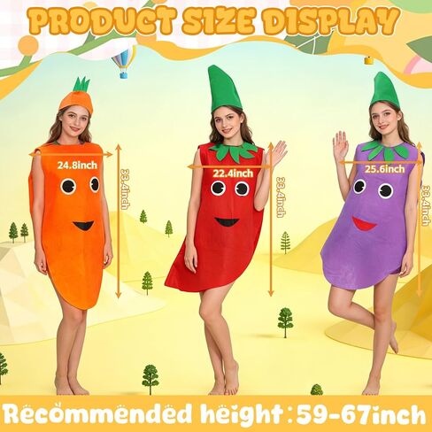 مجموعة زي الفاكهة الموز والفراولة والتفاح بدلة تنكري للبالغين ملابس طعام مضحكة للحفلات in Kuwait