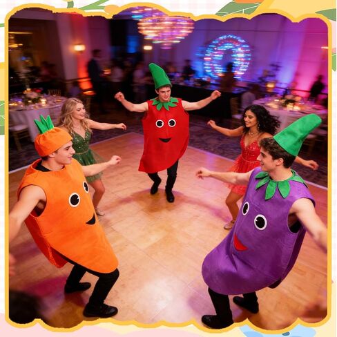 مجموعة زي الفاكهة الموز والفراولة والتفاح بدلة تنكري للبالغين ملابس طعام مضحكة للحفلات in Kuwait