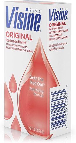 Visine Original Redness Reliever Eye Drops - 0.5 oz, Pack of 2 in Kuwait