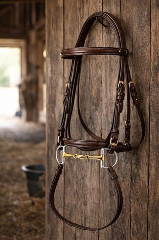 CHALLENGER Horse English Riding Double Jointed Dee-Ring Dog Bone Snaffle Horse Bit 35568VAR in Saudi Arabia