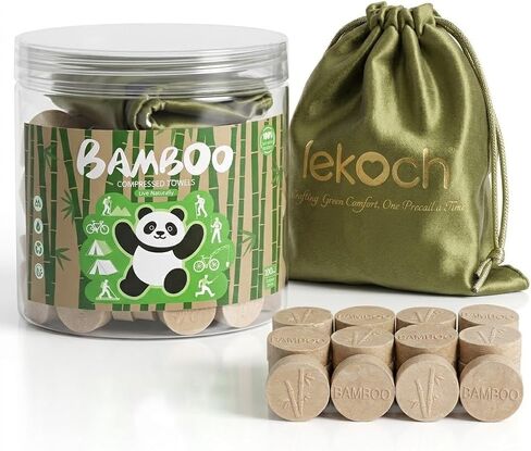 أقراص المناشف المضغوطة 100 PCS مع أنبوب الألومنيوم ، 100 ٪ من المناشف المحمولة من الخيزران Mini ، أنسجة عملة الرعاية للتنظيف للسفر ، الصالة الرياضية والتخييم | تخزين مقاومة للسحق ، مقاومة للرطوبة in Kuwait