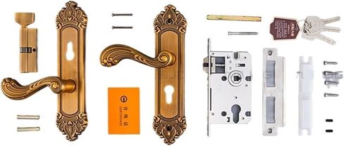 قفل باب خشبي من سبائك الزنك الأوروبي، مقبض باب غرفة النوم البرونزي، قفل مقبض صامت داخلي in Kuwait