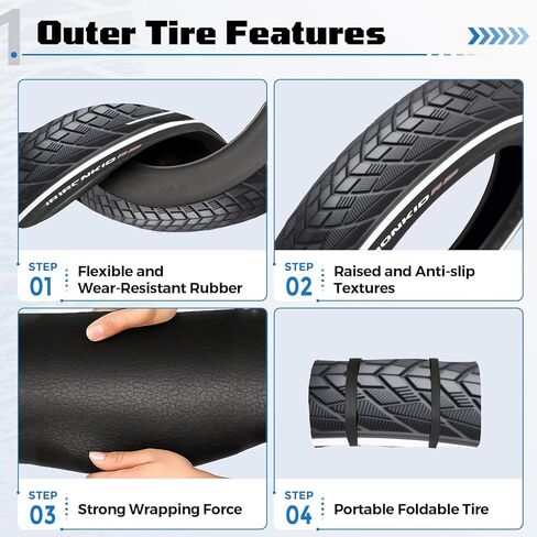 إطار دراجة 12 × 1.75، إطار دراجة 44-203 12 × 1.75، إطار 12 × 1.75 وأنبوب داخلي، نيوماتيكو 12 × 1.75، مقاوم للاهتراء، مضاد للثقب، منخفض الضوضاء، مقاوم للانزلاق لقيادة سلسة in Kuwait