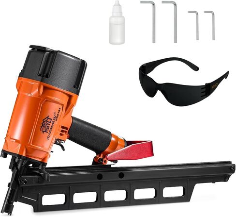 High Speed Mexican Style NR2183 21 Degree Aluminum Magazine Framing Nailer, Pneumatic Framing nail gun, 2-Inch up to 3-1/4-Inch Plastic Collated Full Head Framing Nails, Framing, Wooden House Building in Saudi Arabia