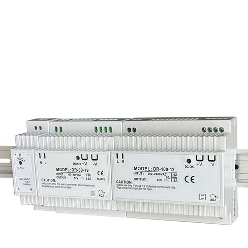 1PCS 15W 60W 100W Switching Power Supply 5V12V15V24V DIN-Rail Mounting(DR-60-15V 4A) in Kuwait