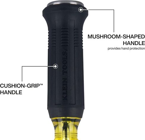 Klein Tools 60012DD 5/16-Inch Duct Slitter Demolition Driver, 6-Inch Blade, HVAC, Construction Demo Screwdriver, Cushion-Grip Handle, Oversized Strike Cap, Square Shank with Wrench Assist in Saudi Arabia