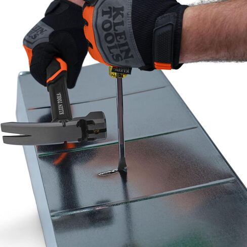 Klein Tools 60012DD 5/16-Inch Duct Slitter Demolition Driver, 6-Inch Blade, HVAC, Construction Demo Screwdriver, Cushion-Grip Handle, Oversized Strike Cap, Square Shank with Wrench Assist in Saudi Arabia