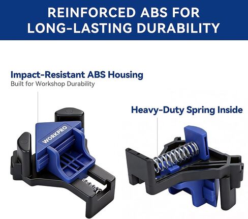 WORKPRO 90 Degree Corner Clamps for Woodworking, 4-Pack Adjustable Spring Loaded One-Handed Woodworking Clamps Tools for Framing, Cabinets & DIY Projects in Saudi Arabia