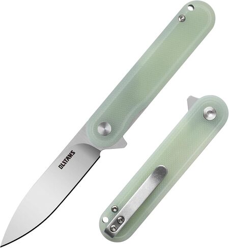 OLITANS G040 Pocket Knife, 2.75'' D2 Steel Blade G10 handle, Small EDC Knife with Pocket Clip for Men Women, 2.1oz in Saudi Arabia