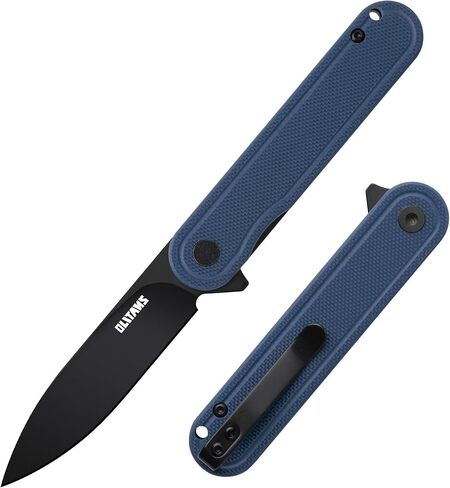 OLITANS G040 Pocket Knife, 2.75'' D2 Steel Blade G10 handle, Small EDC Knife with Pocket Clip for Men Women, 2.1oz in Saudi Arabia