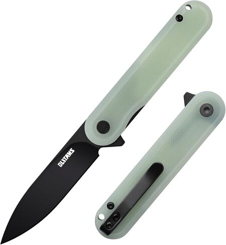 OLITANS G040 Pocket Knife, 2.75'' D2 Steel Blade G10 handle, Small EDC Knife with Pocket Clip for Men Women, 2.1oz in Saudi Arabia