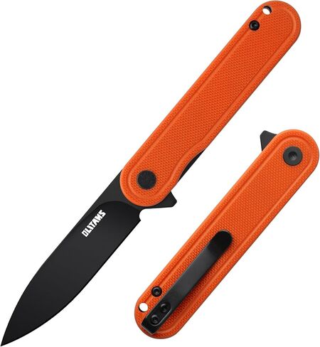OLITANS G040 Pocket Knife, 2.75'' D2 Steel Blade G10 handle, Small EDC Knife with Pocket Clip for Men Women, 2.1oz in Saudi Arabia