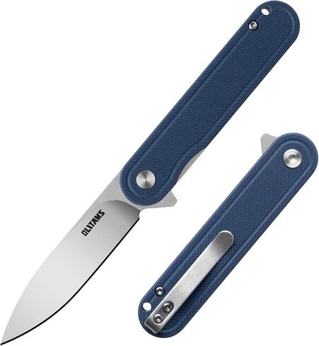 OLITANS G040 Pocket Knife, 2.75'' D2 Steel Blade G10 handle, Small EDC Knife with Pocket Clip for Men Women, 2.1oz in Saudi Arabia
