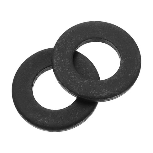 uxcell 50Pcs M10 Flat Washer, Carbon Steel 10.5mm ID x 20mm OD x 2mm Thick for Bolt Screw, Factories Repair, Kitchens, Shops, and Outdoor Construction, Black in Saudi Arabia