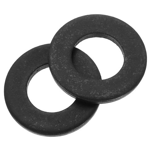 uxcell 50Pcs M10 Flat Washer, Carbon Steel 10.5mm ID x 20mm OD x 2mm Thick for Bolt Screw, Factories Repair, Kitchens, Shops, and Outdoor Construction, Black in Saudi Arabia